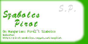 szabolcs pirot business card